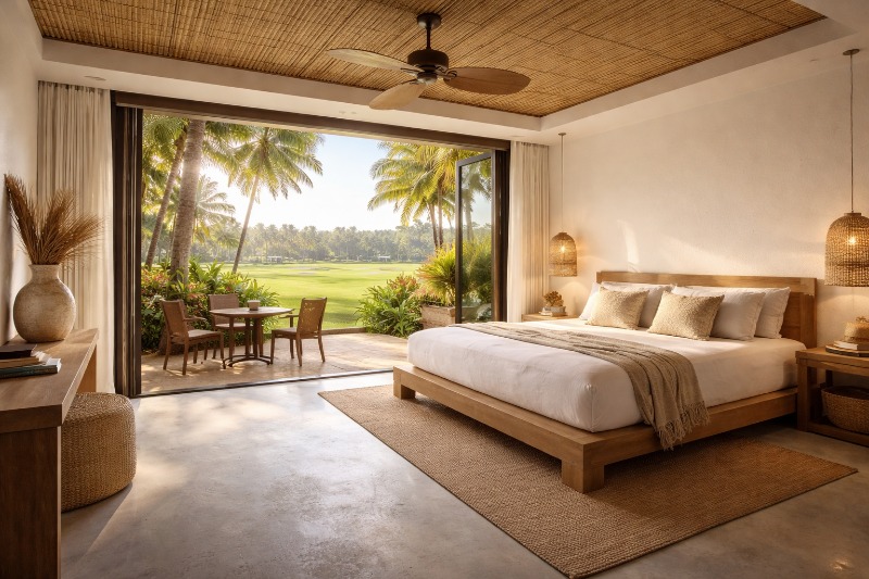 Luxury tropical suite interior