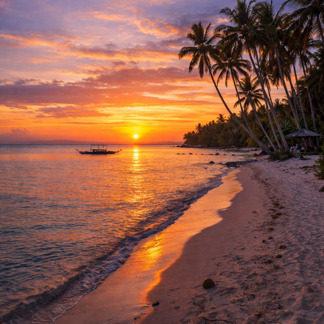 Tropical island scene